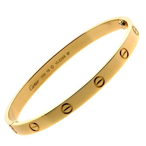 is cartier love bracelet solid gold|cartier 750 bracelet with diamonds.